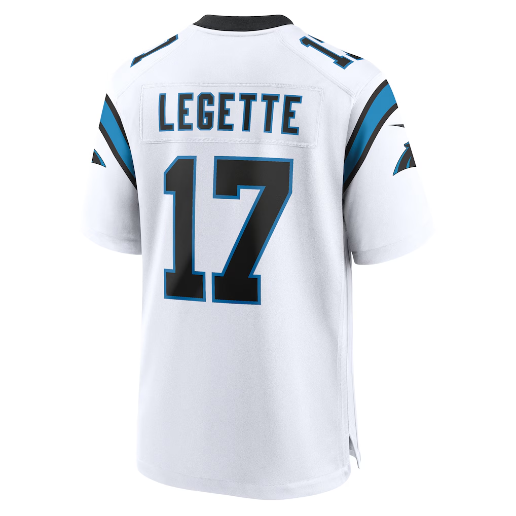 Punc C.Panthers #17 Xavier Legette White Game Stitched Jerseys