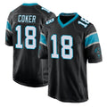 Punc C.Panthers #18 Jalen Coker Player Black Game Stitched Jerseys