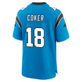 Punc C.Panthers #18 Jalen Coker Player Blue Home Game Stitched Jerseys