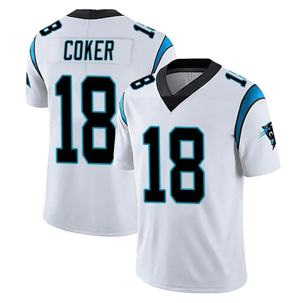Punc C.Panthers #18 Jalen Coker Player White Vapor Untouchable Limited Game Stitched Jerseys