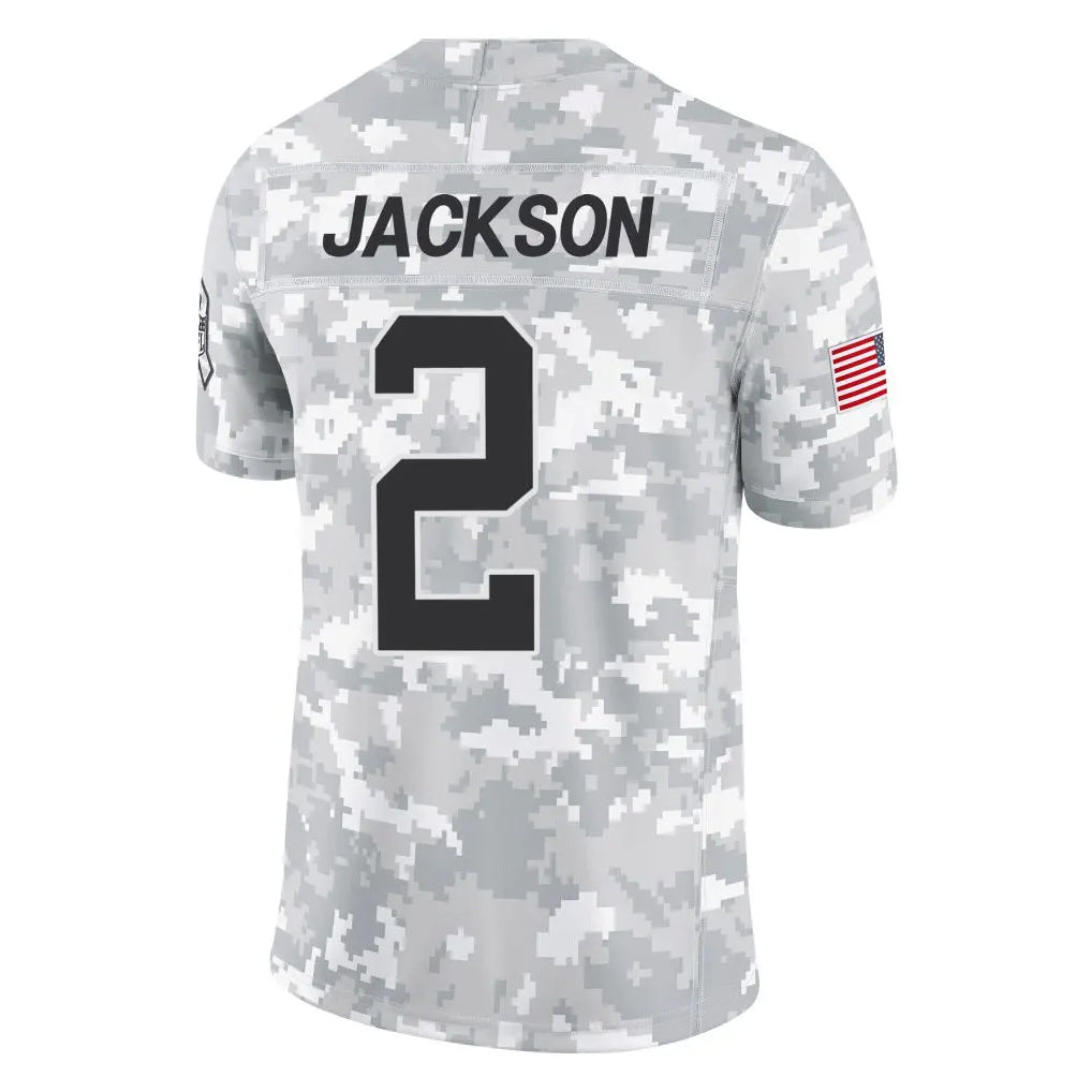 Punc C.Panthers #2 Michael Jackson Player Arctic Camo Salute to Service Limited Game Stitched Jerseys