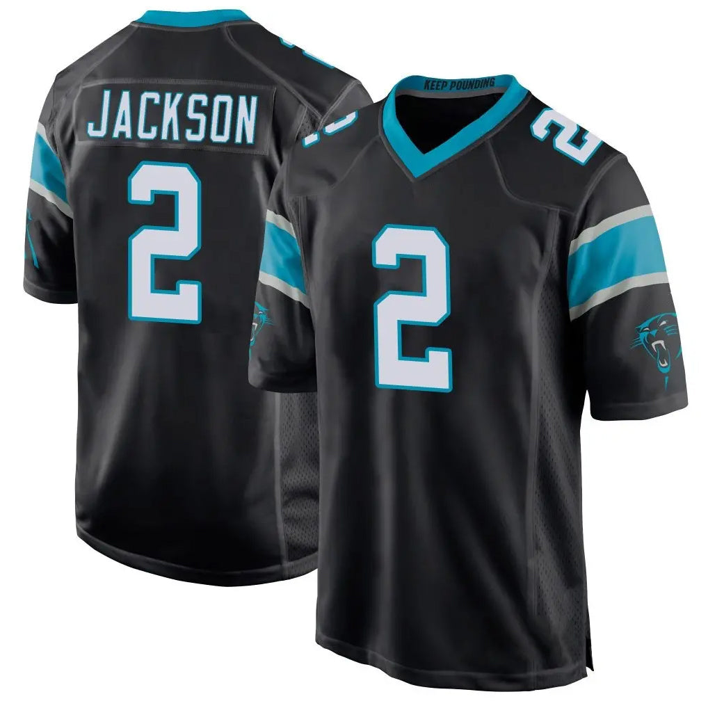 Punc C.Panthers #2 Mike Jackson Player Black Game Stitched Jerseys