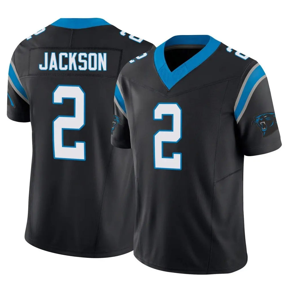 Punc C.Panthers #2 Mike Jackson Player Black Vapor F.U.S.E. Limited Home Game Stitched Jerseys