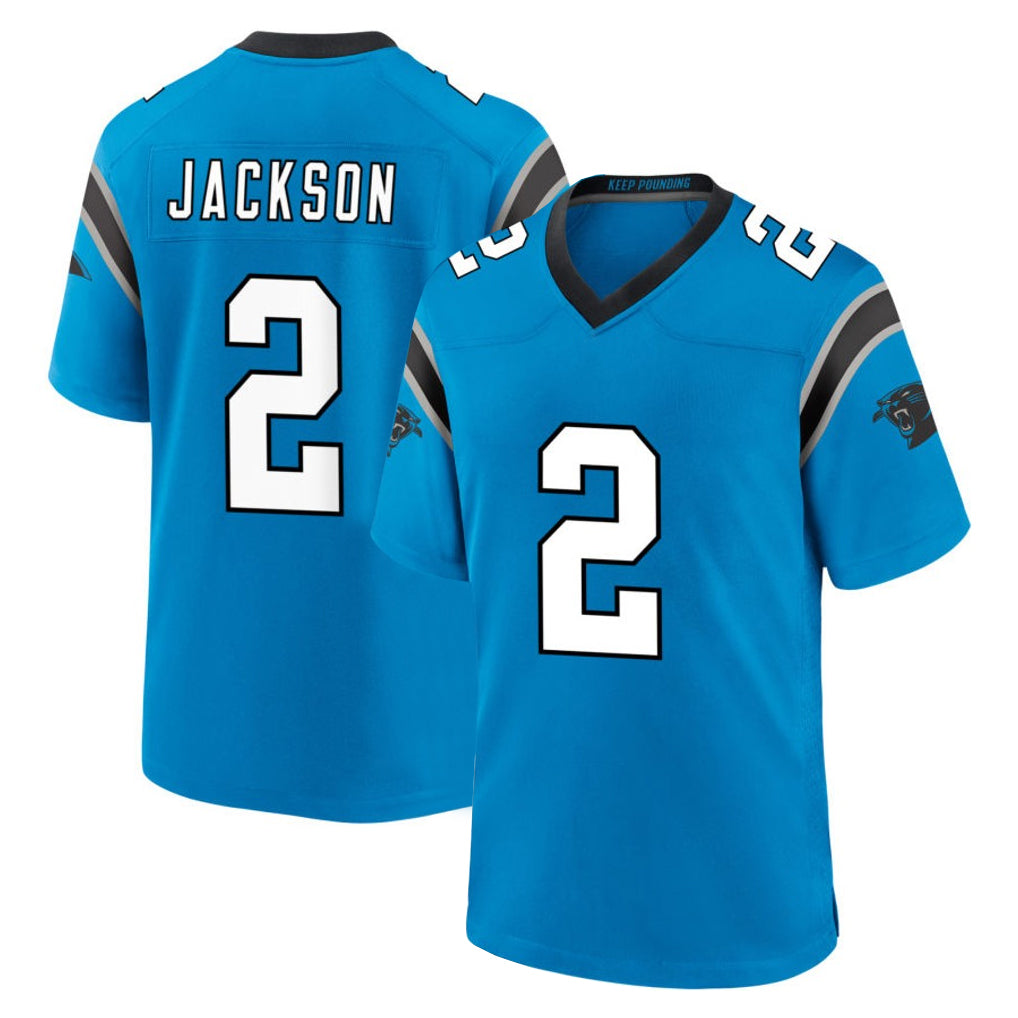 Punc C.Panthers #2 Mike Jackson Player Blue Home Game Stitched Jerseys