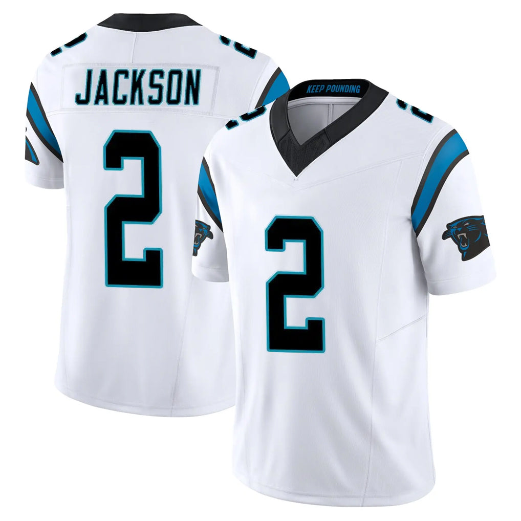 Punc C.Panthers #2 Mike Jackson Player White Vapor F.U.S.E. Limited Home Game Stitched Jerseys