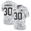 Punc C.Panthers #30 Chuba Hubbard Player Arctic Camo Salute to Service Limited  Jerseys