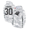 Punc C.Panthers #30 Chuba Hubbard Player Arctic Camo Salute to Service Pullover Hoodies Limited Game Stitched Jerseys