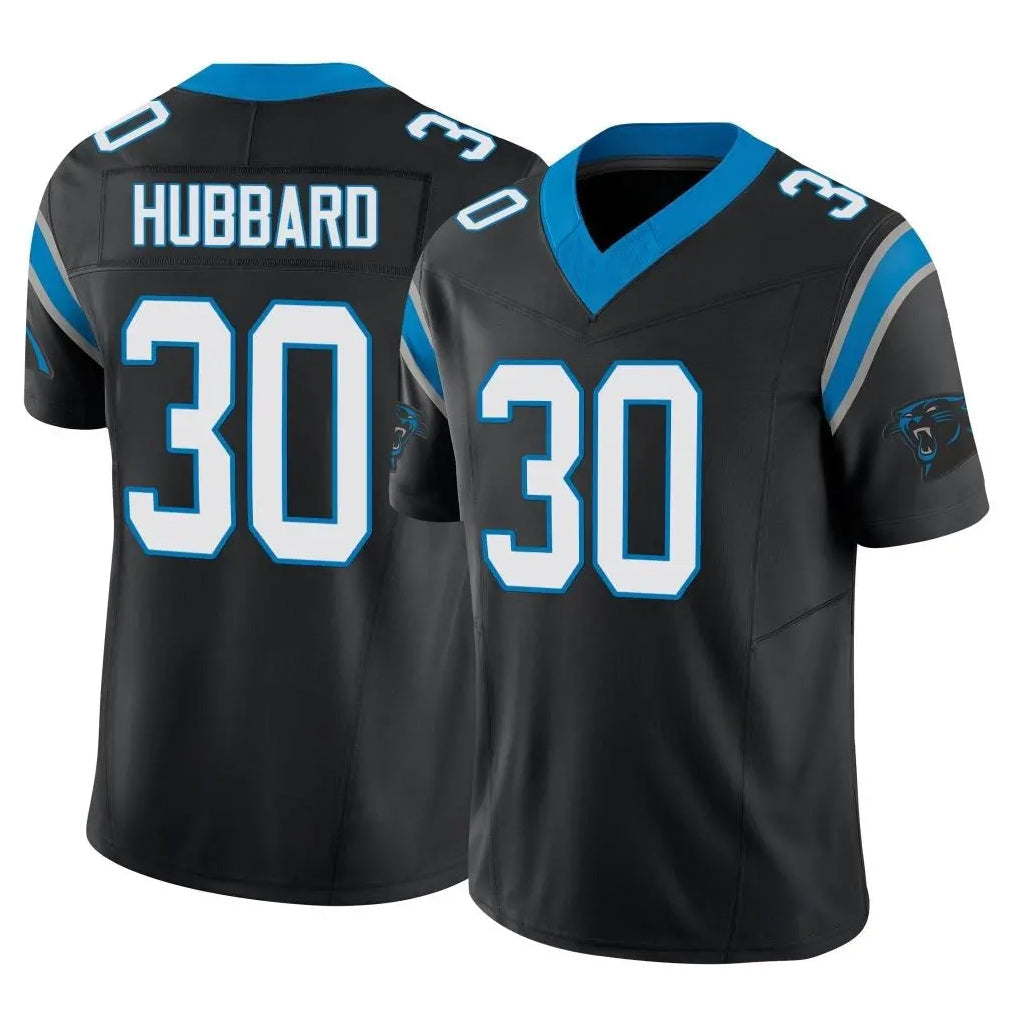 Punc C.Panthers #30 Chuba Hubbard Player Black Vapor F.U.S.E. Limited Home Game Stitched Jerseys