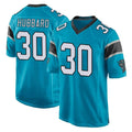 Punc C.Panthers #30 Chuba Hubbard Player Blue Game Stitched Jerseys