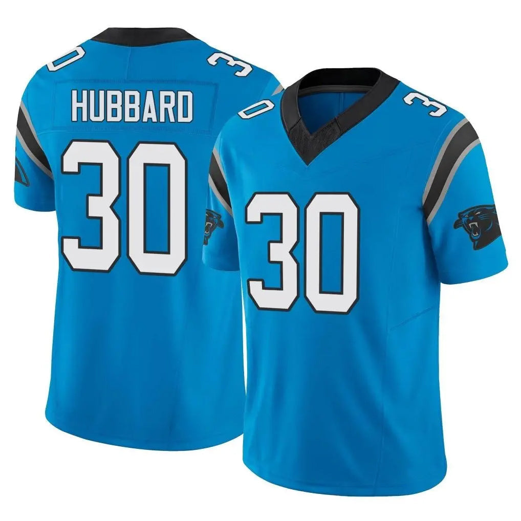 Punc C.Panthers #30 Chuba Hubbard Player Blue Vapor F.U.S.E. Limited Home Game Stitched Jerseys