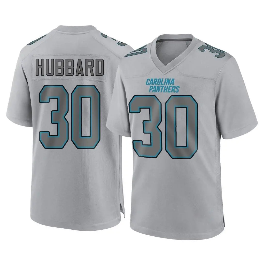 Punc C.Panthers #30 Chuba Hubbard Player Gray Atmosphere Fashion Game Stitched Jerseys