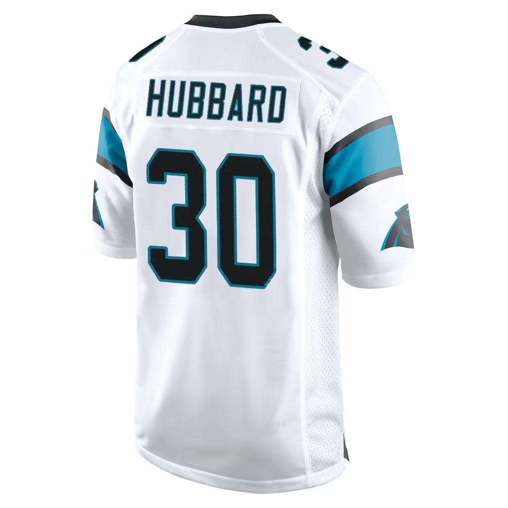 Punc C.Panthers #30 Chuba Hubbard Player White Game Stitched Jerseys