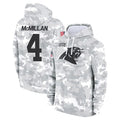 Punc C.Panthers #4 Tetairoa McMillan Player Arctic Camo Salute to Service Limited Hoodies Stitched Jerseys