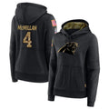 Punc C.Panthers #4 Tetairoa McMillan Player Black Salute to Service Hoodies Stitched Jerseys