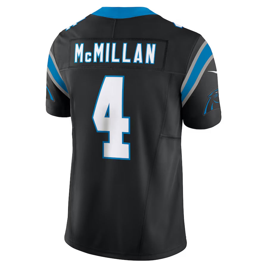 Punc C.Panthers #4 Tetairoa McMillan Player Black Vapor F.U.S.E. Limited Stitched Jerseys