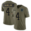 Punc C.Panthers #4 Tetairoa McMillan Player Salute To Service Olive Limited Stitched Jerseys