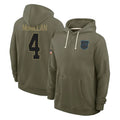 Punc C.Panthers #4 Tetairoa McMillan Player Salute to Service Hoodies Stitched Jerseys