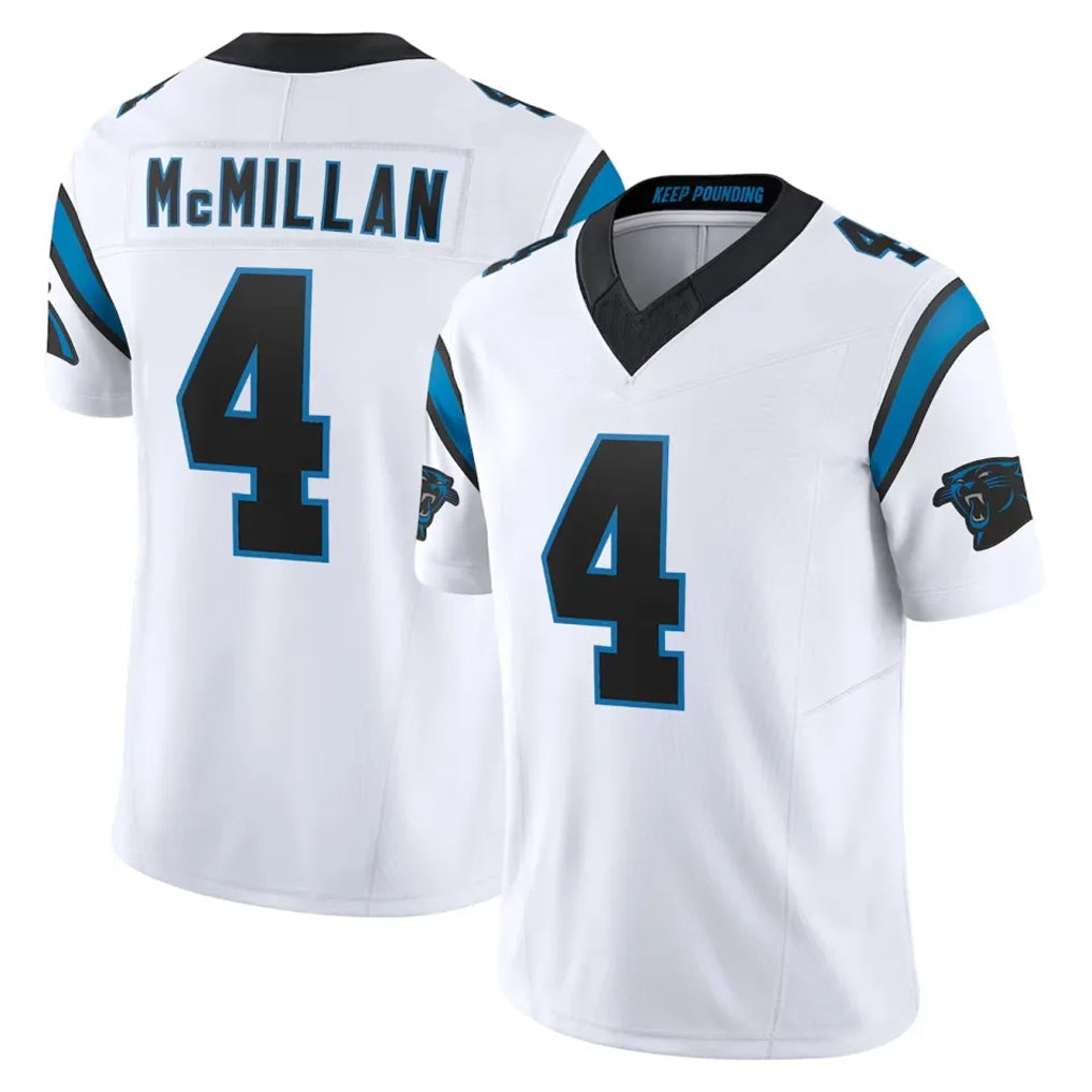 Punc C.Panthers #4 Tetairoa McMillan Player White Vapor F.U.S.E. Limited Home Game Stitched Jerseys