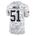 Punc C.Panthers #51 Sam Mills Player Arctic Camo Salute to Service Limited Game Stitched Jerseys
