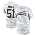 Punc C.Panthers #51 Sam Mills Player Arctic Camo Salute to Service T-Shirt Hoodies Stitched Jerseys