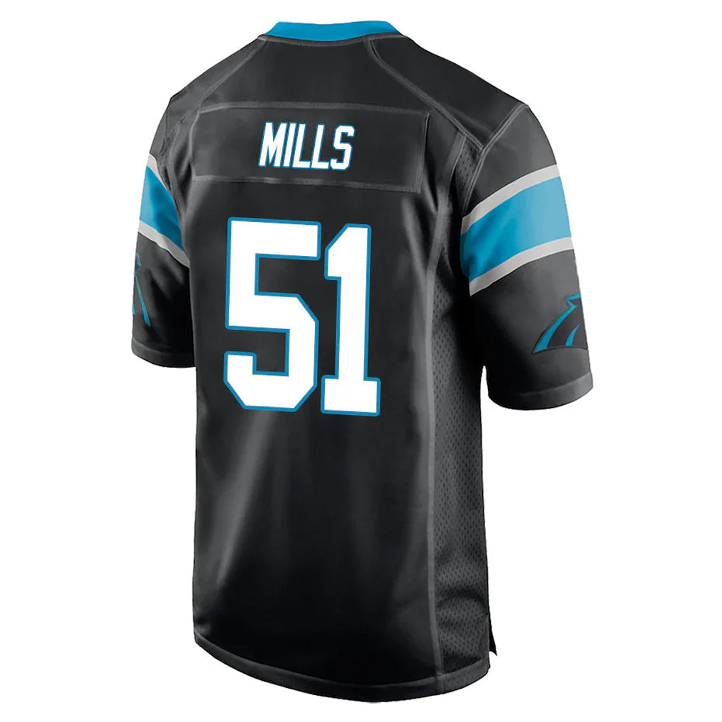 Punc C.Panthers #51 Sam Mills Player Black Game Stitched Jerseys