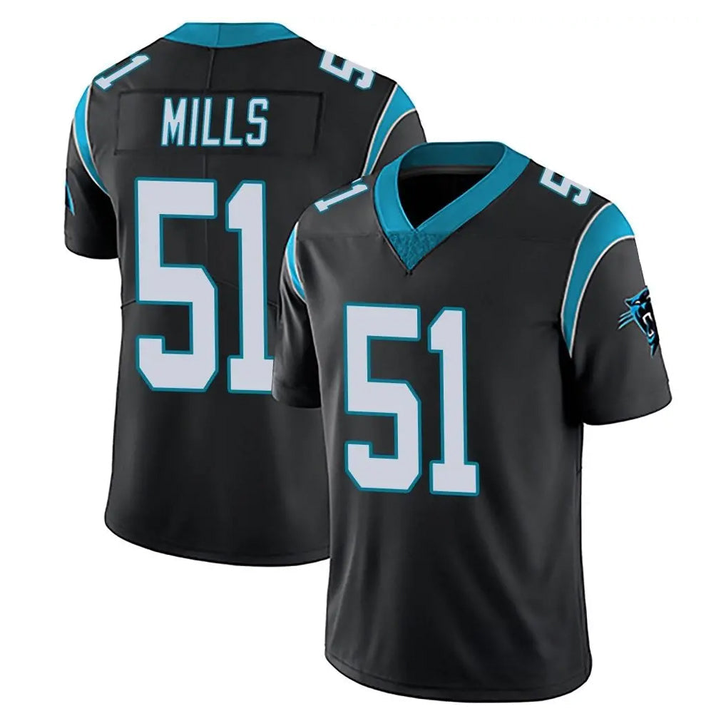 Punc C.Panthers #51 Sam Mills Player Black Vapor Untouchable Limited Game Stitched Jerseys