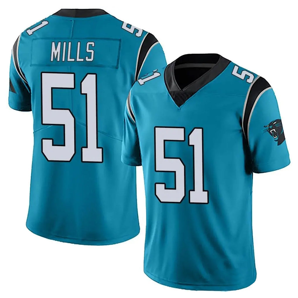 Punc C.Panthers #51 Sam Mills Player Blue Vapor Untouchable Limited Game Stitched Jerseys