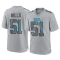 Punc C.Panthers #51 Sam Mills Player Gray Atmosphere Fashion Game Stitched Jerseys
