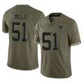Punc C.Panthers #51 Sam Mills Player Olive Salute to Service Game Stitched Jerseys
