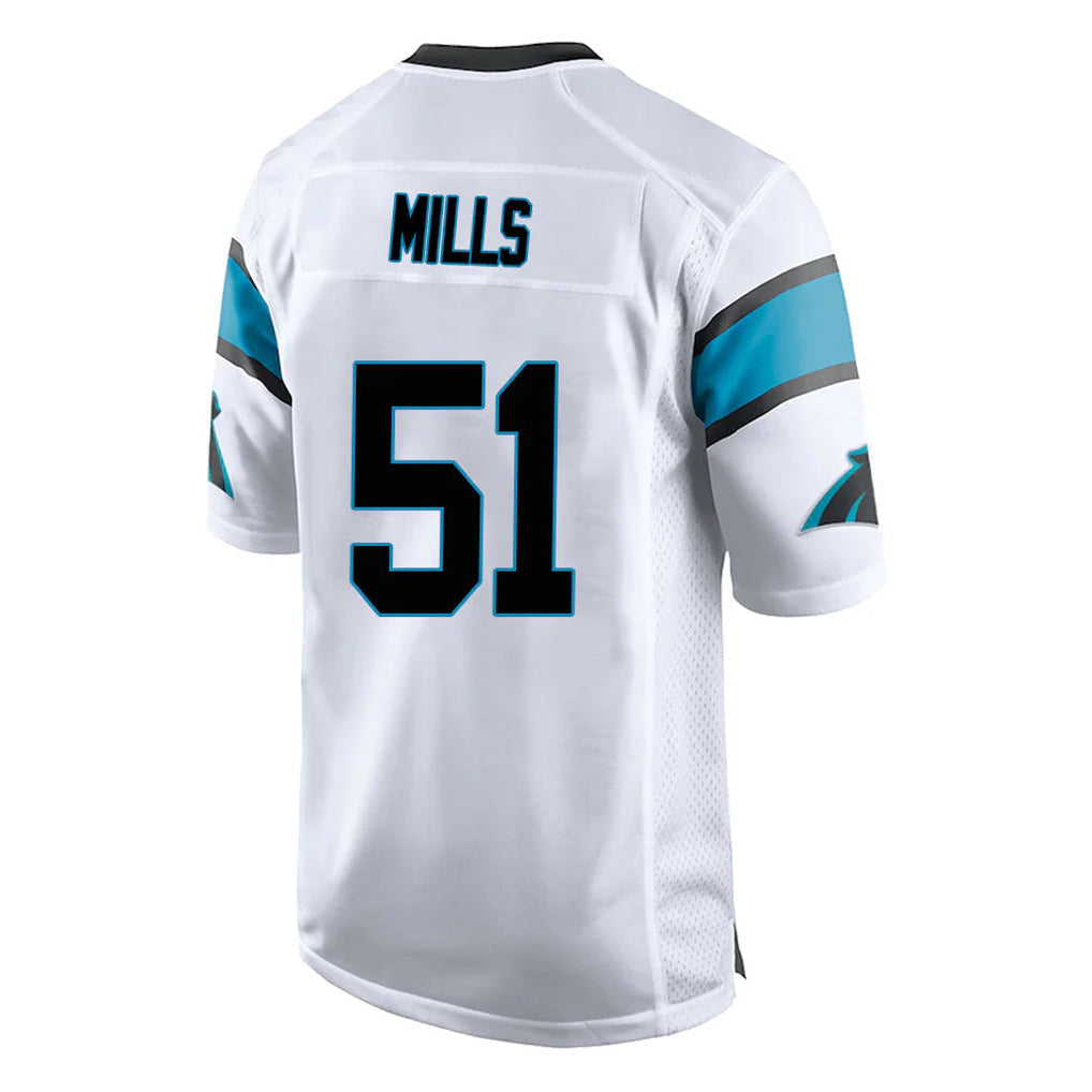 Punc C.Panthers #51 Sam Mills Player White Game Stitched Jerseys