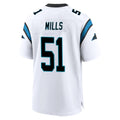 Punc C.Panthers #51 Sam Mills Player White Home Game Stitched Jerseys