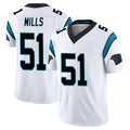 Punc C.Panthers #51 Sam Mills Player White Vapor F.U.S.E. Limited Home Game Stitched Jerseys