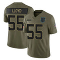 Punc C.Panthers #55 Devin Lloyd Player Olive Salute to Service Limited Home Game Stitched Jerseys