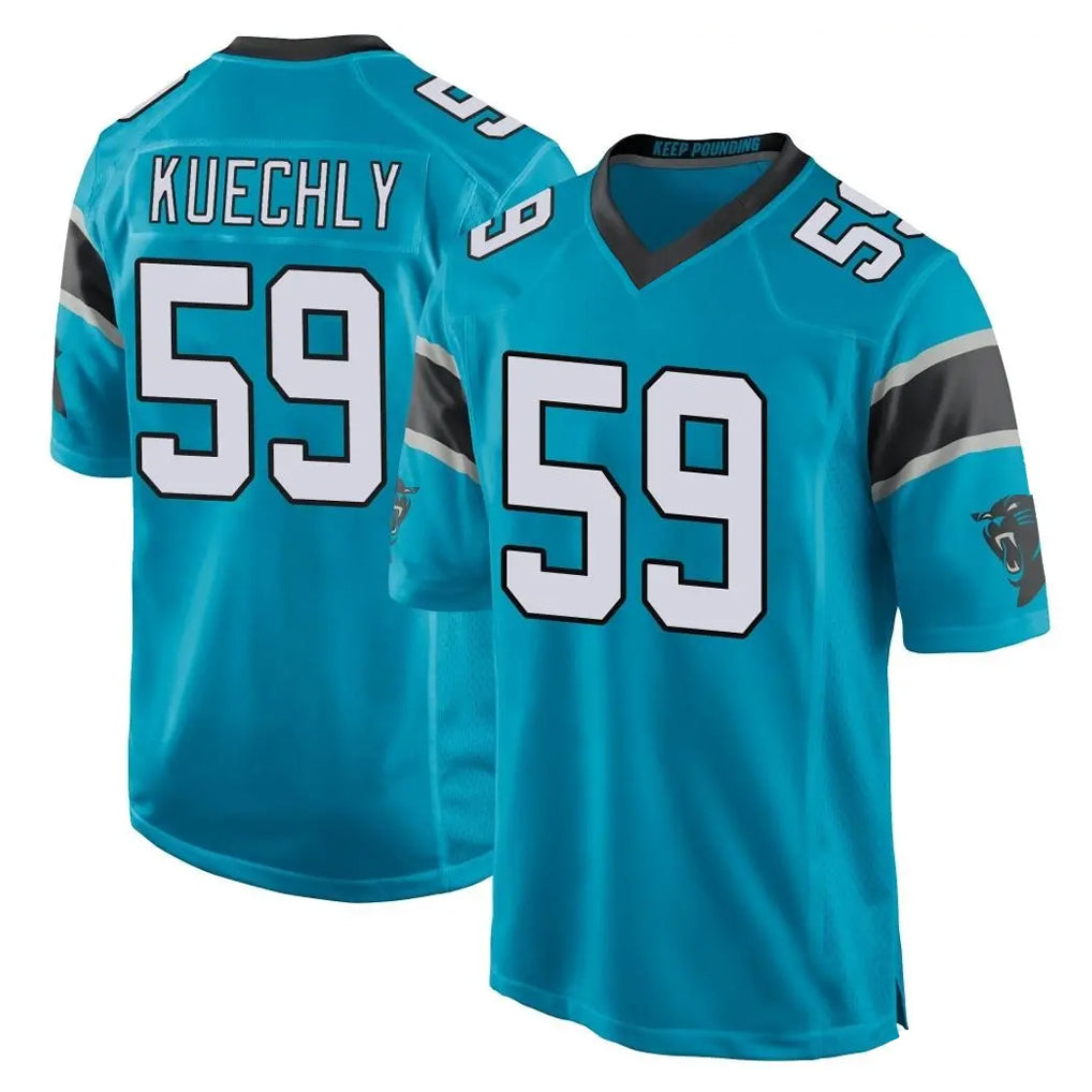 Punc C.Panthers #59 Luke Kuechly Player Blue Game Stitched Jerseys