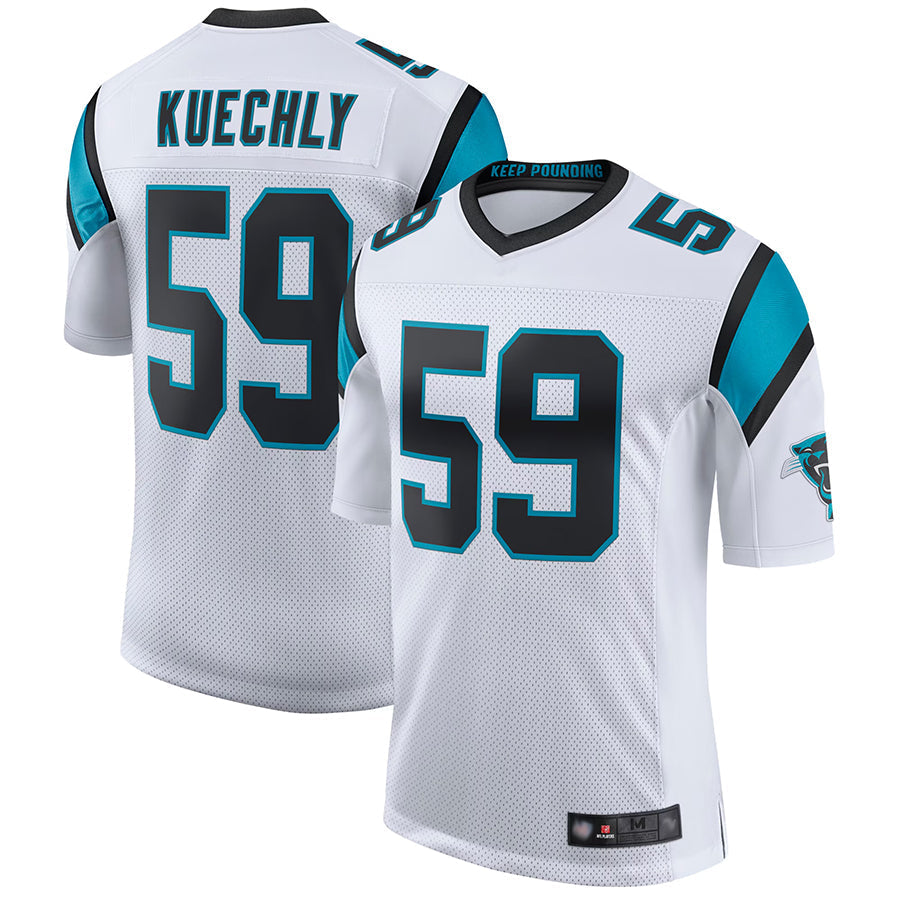 Punc C.Panthers #59 Luke Kuechly Player White Classic Limited Stitched Jerseys