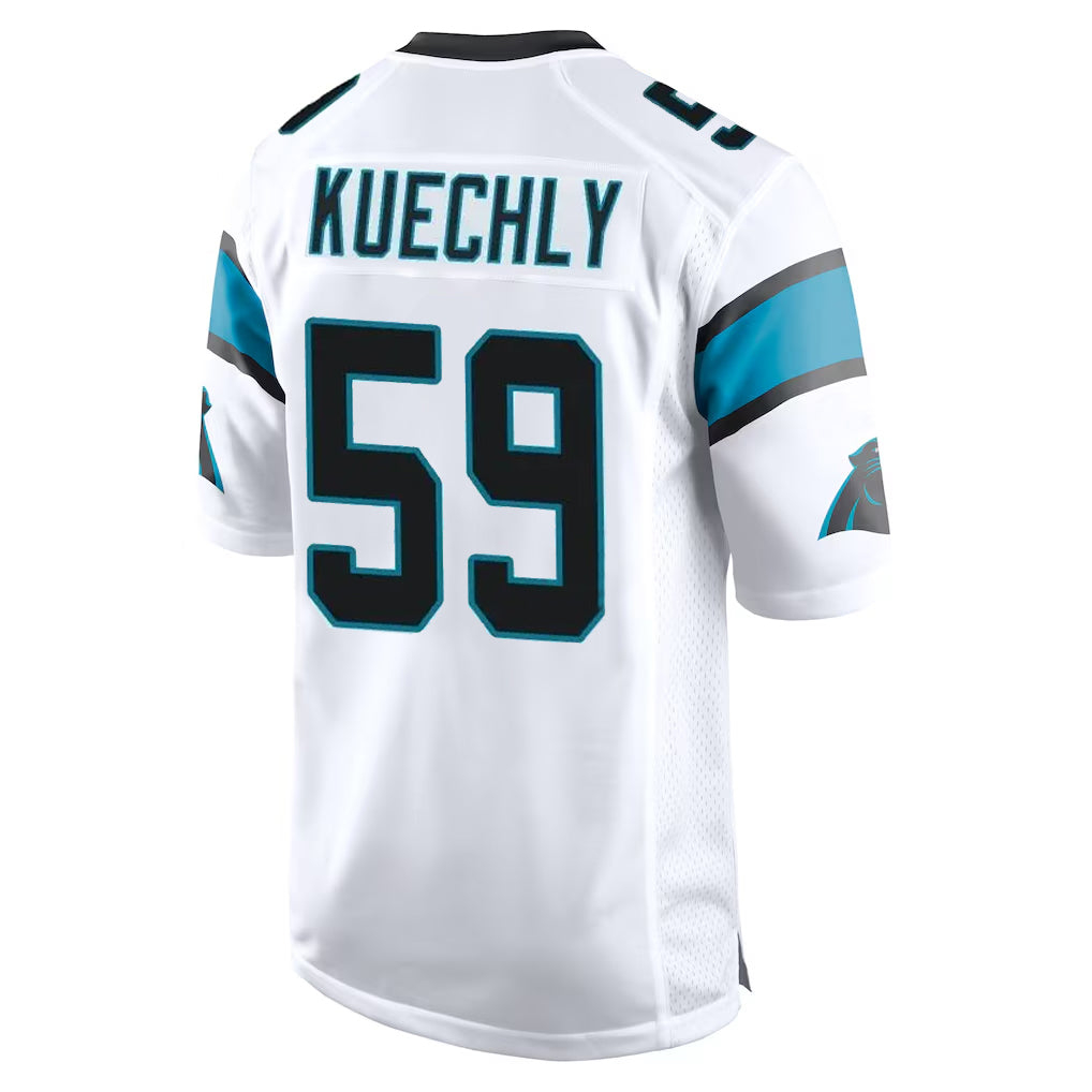 Punc C.Panthers #59 Luke Kuechly Player White Game Stitched Jerseys