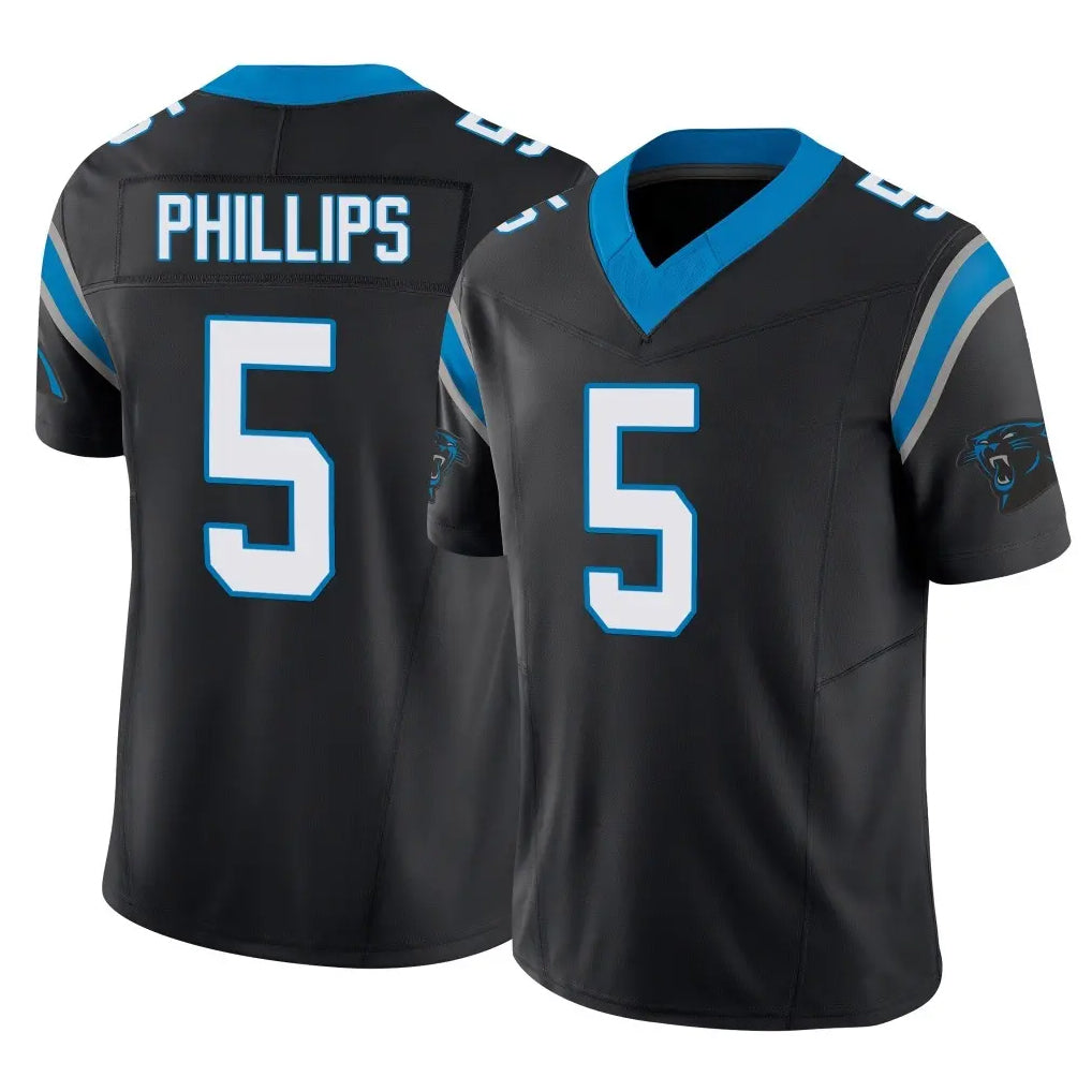 Punc C.Panthers #5 Jaelan Phillips Player Black Vapor F.U.S.E. Limited Home Game Stitched Jerseys