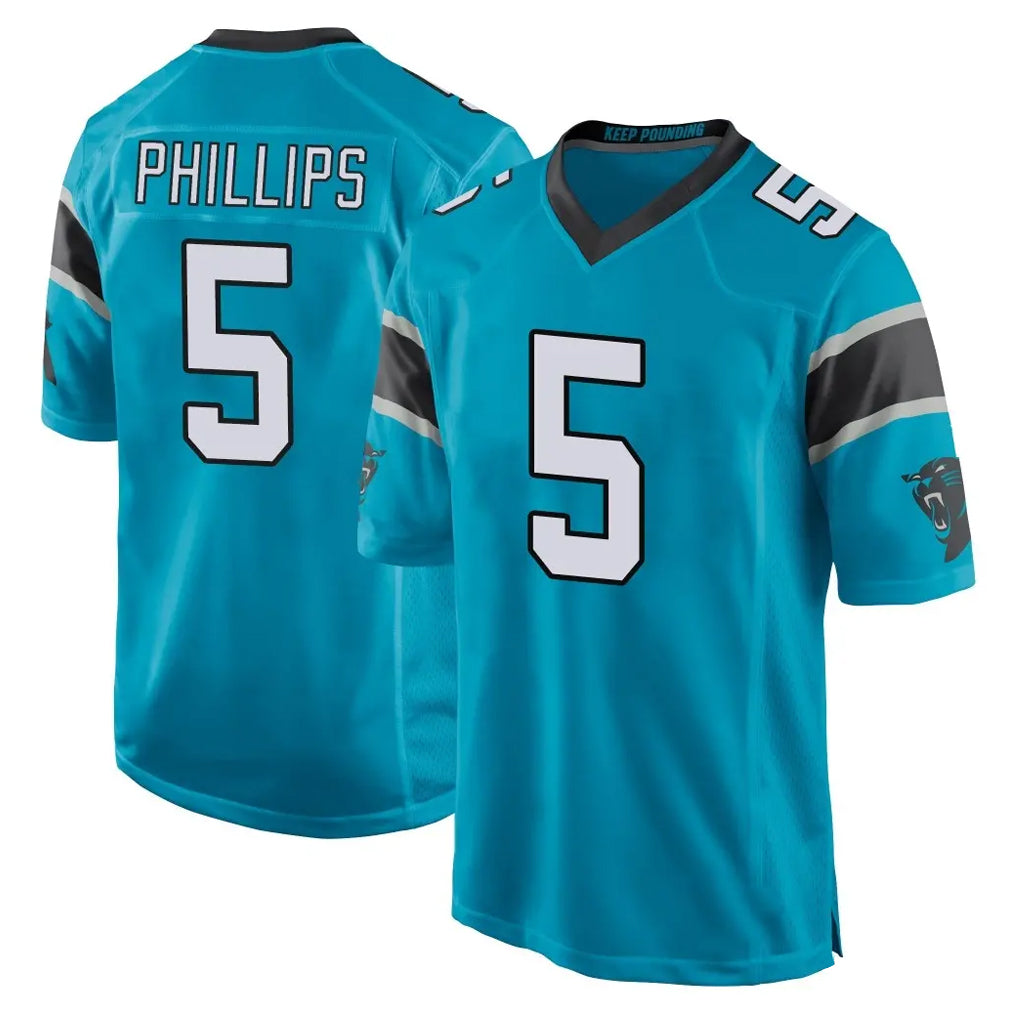 Punc C.Panthers #5 Jaelan Phillips Player Blue Game Stitched Jerseys