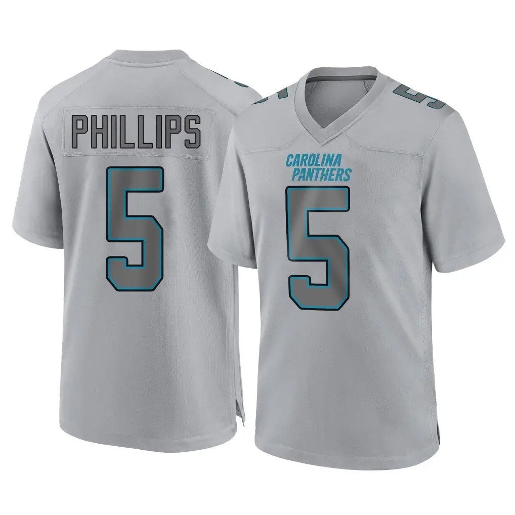 Punc C.Panthers #5 Jaelan Phillips Player Gray Atmosphere Fashion Game Stitched Jerseys