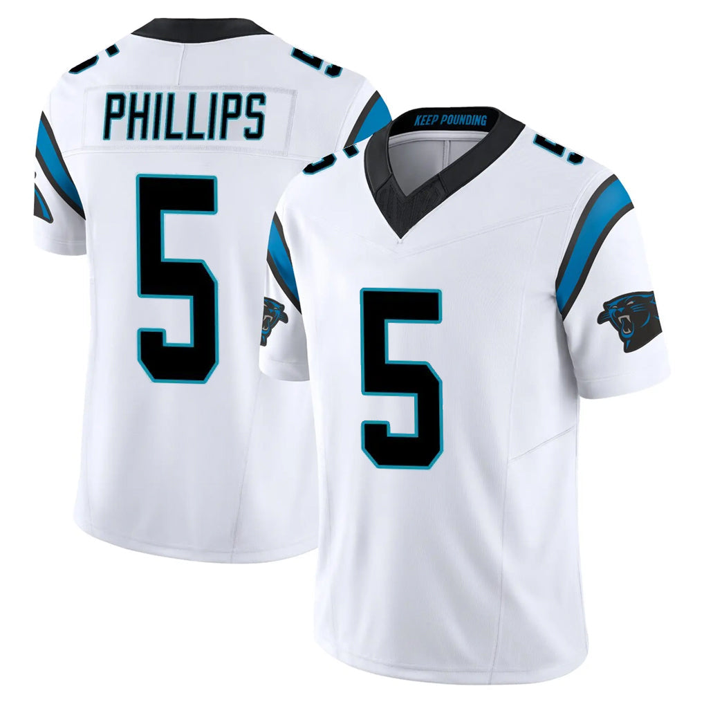 Punc C.Panthers #5 Jaelan Phillips Player White Vapor F.U.S.E. Limited Home Game Stitched Jerseys