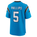 Punc C.Panthers #5 Rico Dowdle Player Blue Home Game Stitched Jerseys