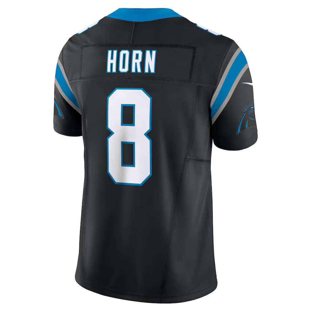 Punc C.Panthers #8 Jaycee Horn Black Vapor F.U.S.E. Limited Stitched Jerseys