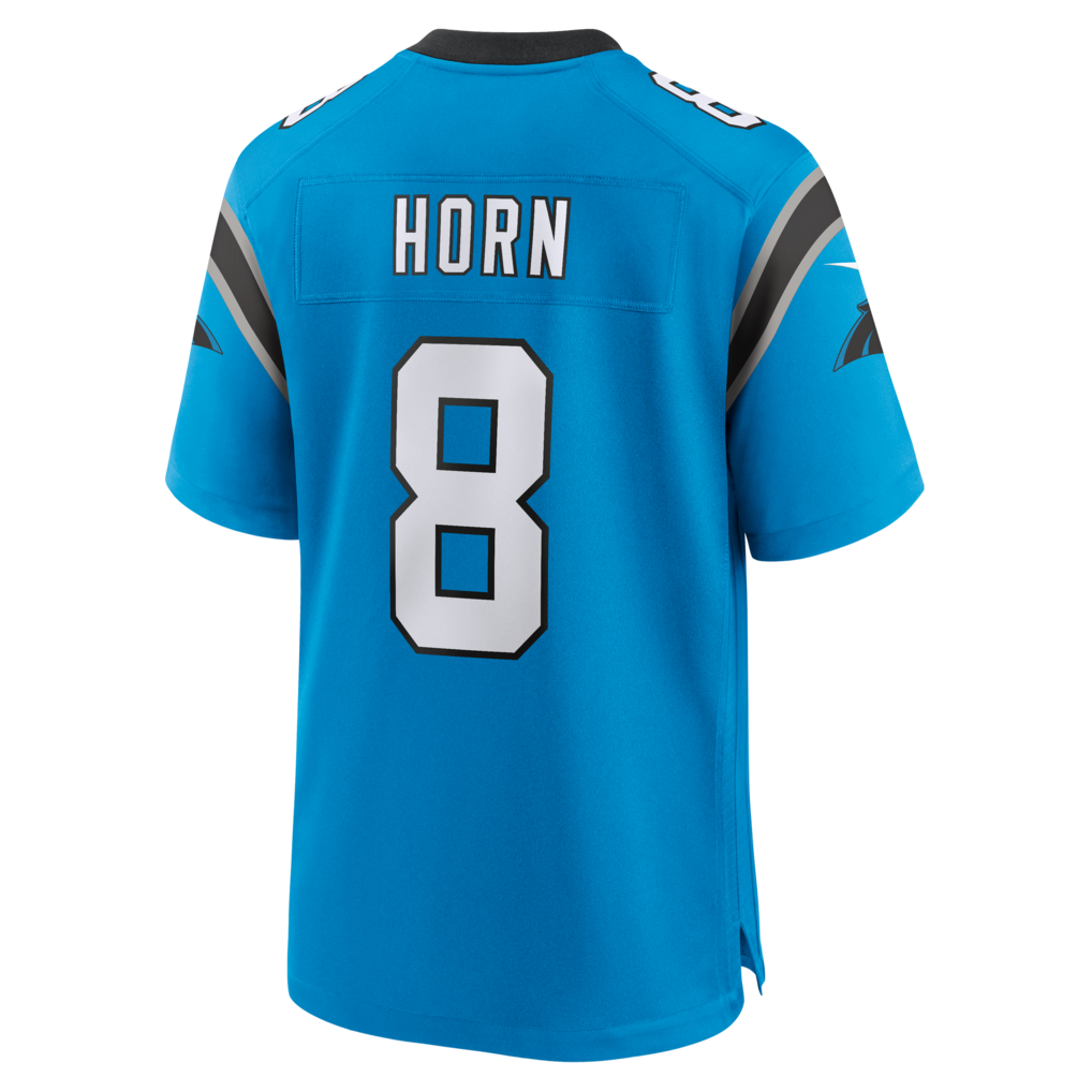 Punc C.Panthers #8 Jaycee Horn Blue Alternate Game Stitched Jerseys