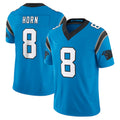 Punc C.Panthers #8 Jaycee Horn Player Blue Vapor F.U.S.E. Limited Home Game Stitched Jerseys
