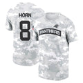 Punc C.Panthers #8 Jaycee Horn Player Salute to Service Hoodies & T-Shirts Stitched Jerseys