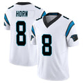 Punc C.Panthers #8 Jaycee Horn Player White Vapor F.U.S.E. Limited Home Game Stitched Jerseys