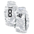 Punc C.Panthers #8 Jaycee Horn Player Arctic Camo Salute to Service Hoodies Stitched Jerseys