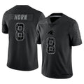 Punc C.Panthers #8 Jaycee Horn Player Black RFLCTV Limited Stitched Jerseys