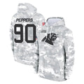 Punc C.Panthers #90 Julius Peppers Player Arctic Camo Salute to Service Pullover Hoodies Limited Game Stitched Jerseys