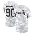 Punc C.Panthers #90 Julius Peppers Player Arctic Camo Salute to Service T-Shirt Hoodies Stitched Jerseys